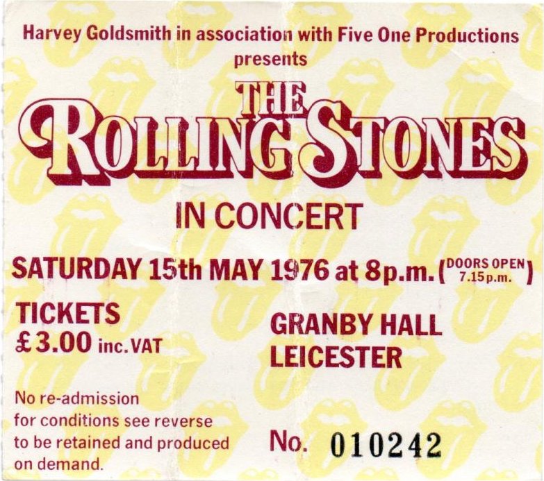 rolling stones leicester 1976